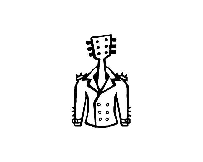 Guitar Leather Jacket Logo