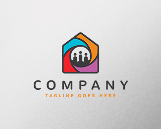 team house logo template design