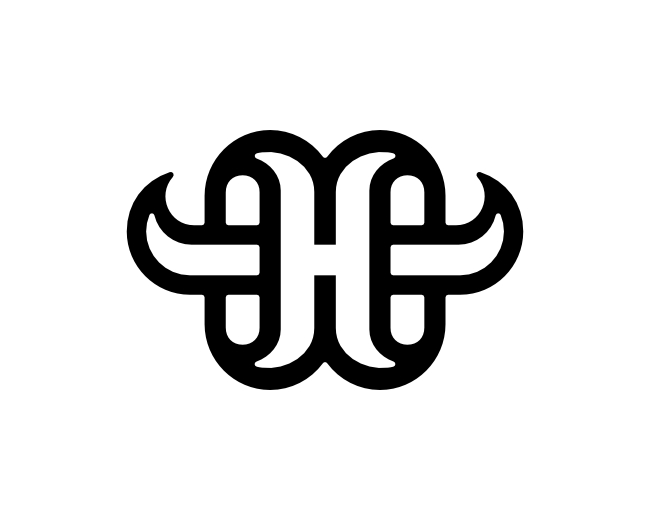 Letter H Horn Logo