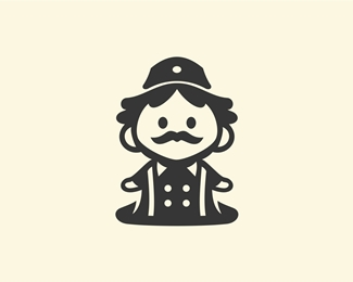 Bellboy Cute Mustache Logo