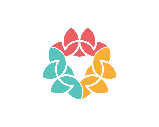 Flower + Shield Colorful Logo