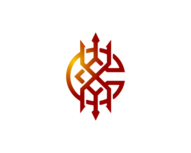 Letter C Trident Elegant Line Monogram Logo
