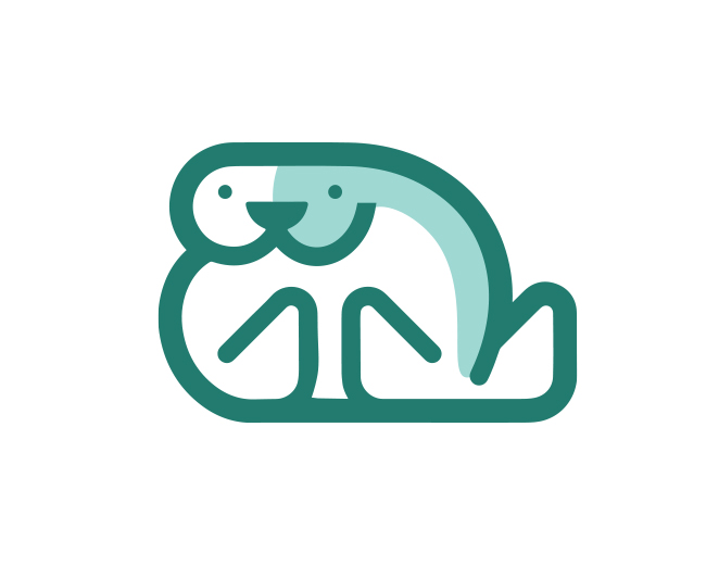 Little seal ocean animal ready-made logo for sale