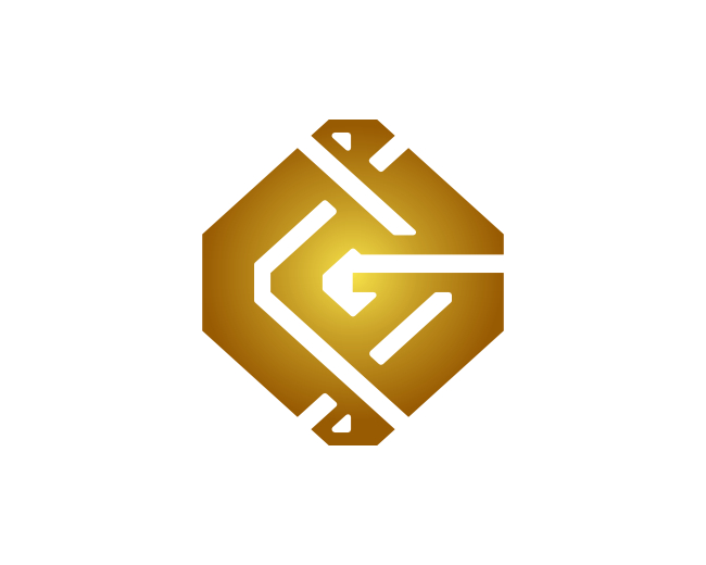 Letter G Gold Diamond Elegant Logo
