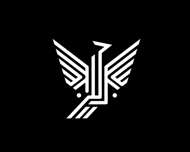 Phoenix Outline Elegant Modern Logo