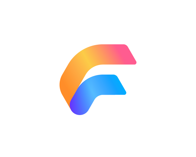 Vibrant Flow F Logo For Sale