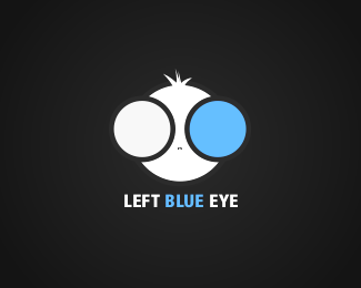 Left blue eye