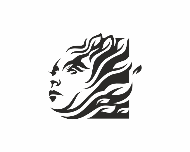 Woman Leaves Logo