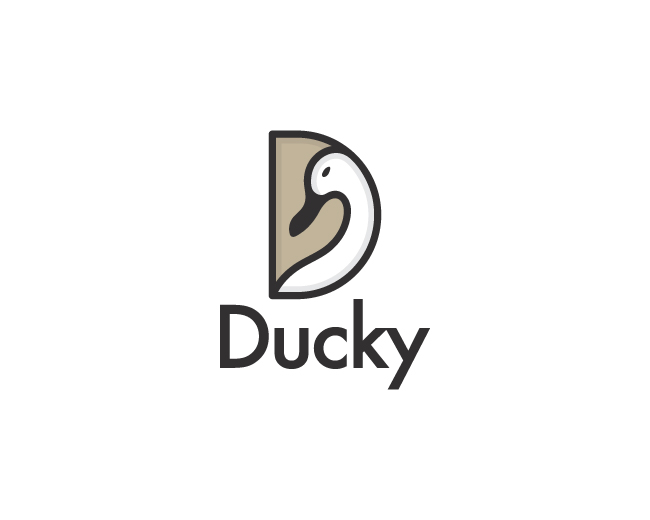 Letter D Duck Logo