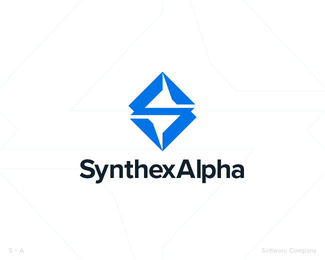 SynthexAlpha - Software Company Logo Design