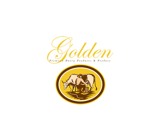 Golden Premium Dairy Produce Logo