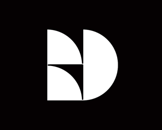 N + D geometric abstract logo