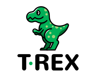 Cute T. Rex Logo Mascot
