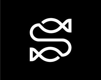 Letter S Fish Logo