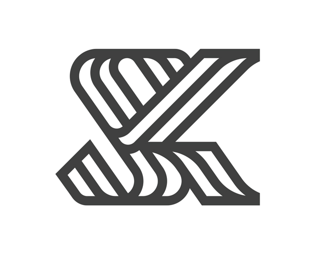 Lettering SK KS monogram typography ready-made log