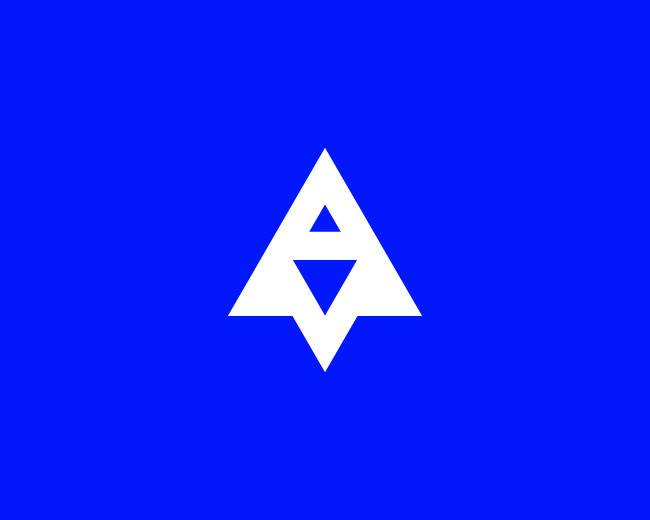 Modern Geometric Triangle “A” Logo Concept ✅
