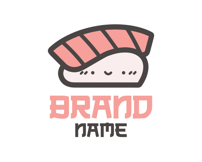 cute sushi ready-made logo for sale