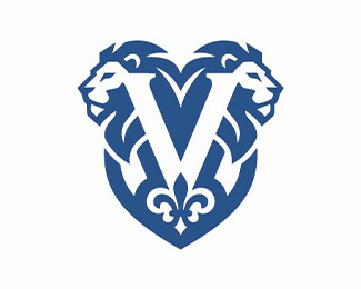 Twin Lions Letter V