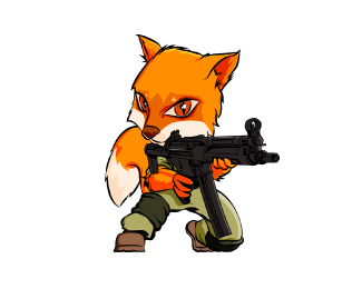 Fox Holding Gun