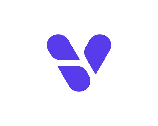 Letter V Geometric Logo