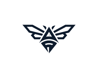 Letter A Bee Logo