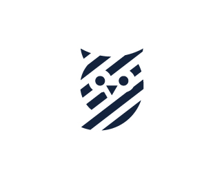 Abstract Owl Stripe Logo