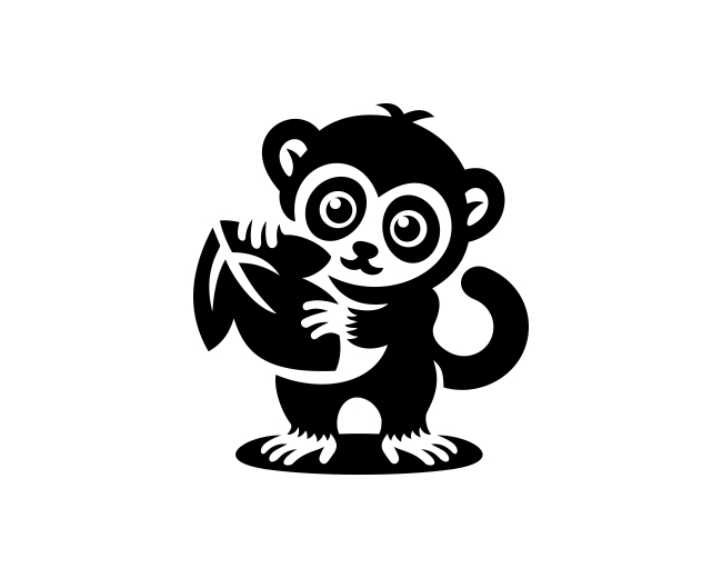 Cute Leaf Eco Loris Logo