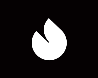 Flame geometric abstract logo