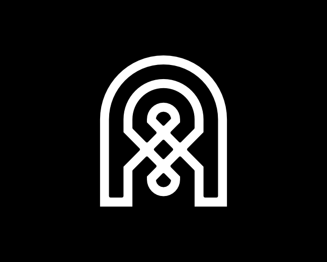 Letter A Celtic Knotwork Monogram Logo