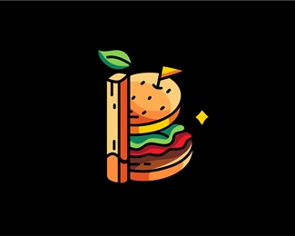 B Half Burger Logo