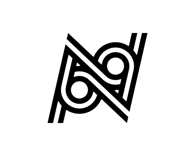 Letter N Infinity Looping Monogram Logo