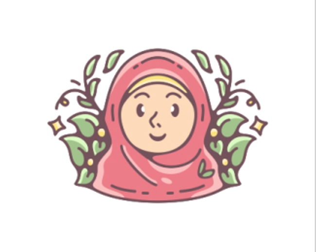 Woman Leaf Hijab Logo
