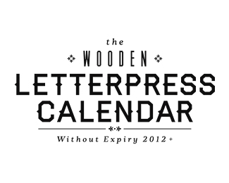 Wooden Letterpress Calendar
