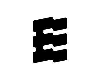 Flag E Letter Logo