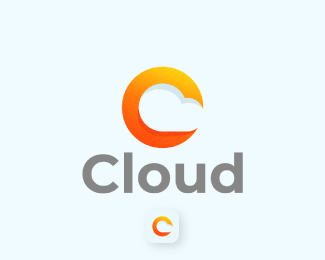 Cloud C Letter Logo Design
