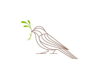 Bird line art logo