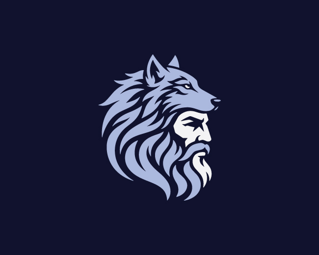 Modern Wolf Warrior Logo