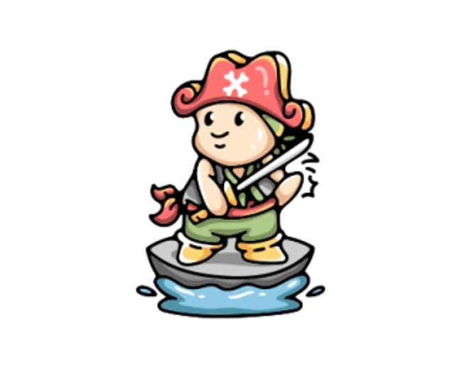 Cute Pirates Boat Logo