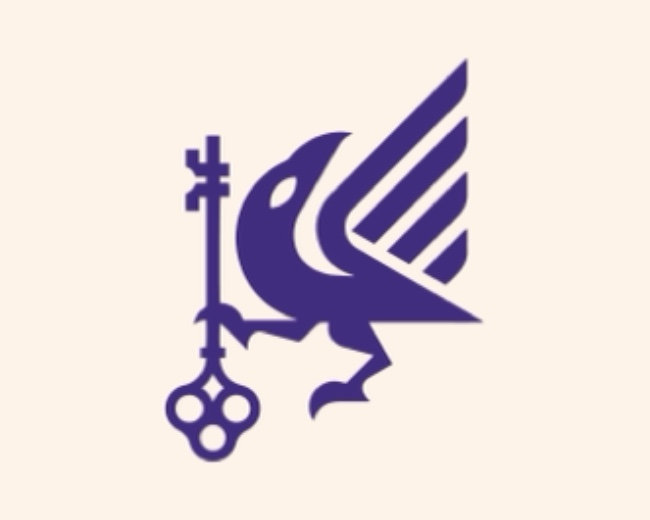 Raven Key Logo design for sale crafted by Anhdodes