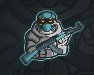 Robot Soldier Mascot Logo Design