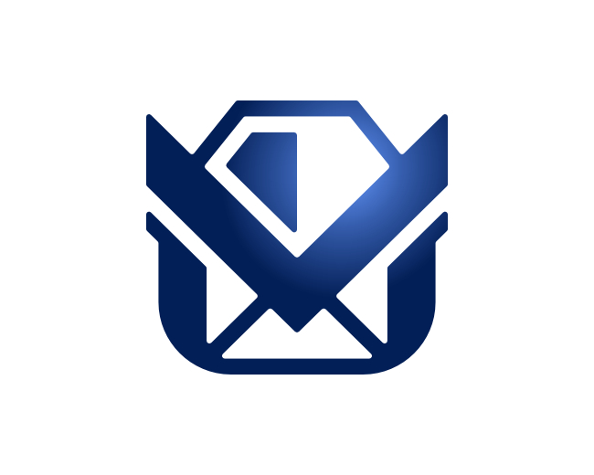 Letter V Mail Diamond Logo