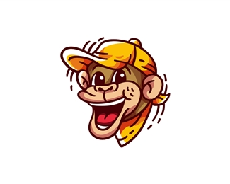 Cute Fun Monkey Logo