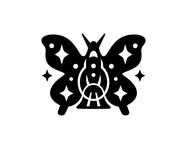 Butterfly Rocket Monogram Star Logo