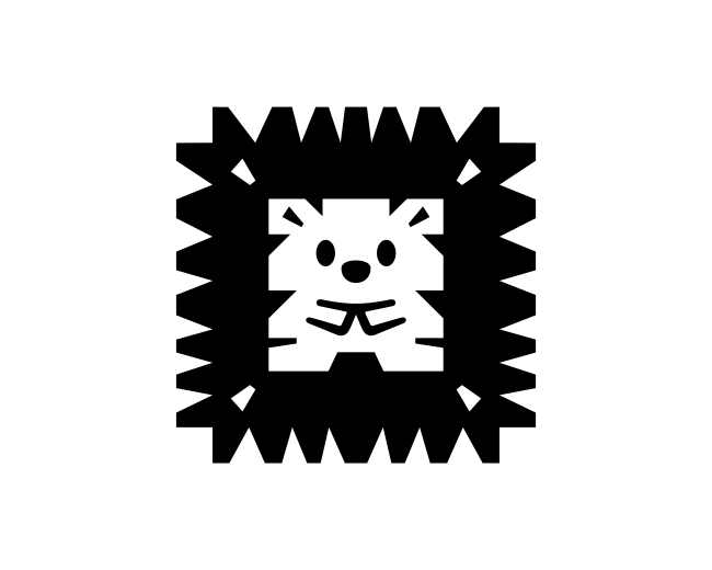Cute Square Hedgehog Stamps Logo