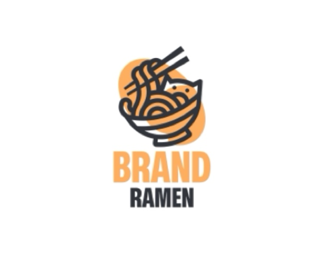 Cat Ramen Bowl Logo design for sale crafted by Anh