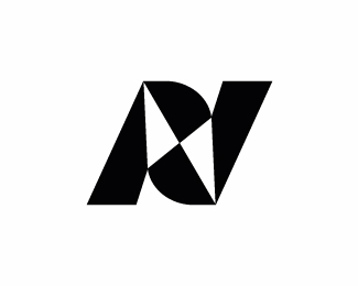 Letter N Geometric Logo