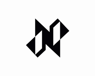 Letter N Geometric Logo
