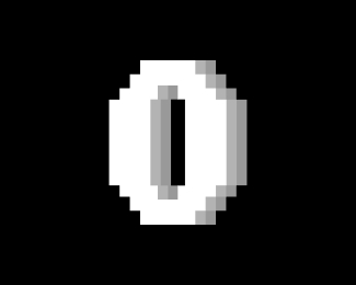 Pixel O Letter Logo