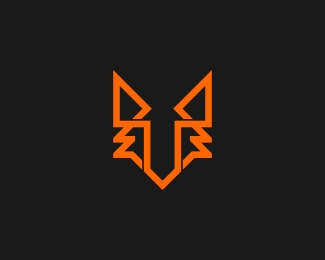 Letter T Fox Head Logo