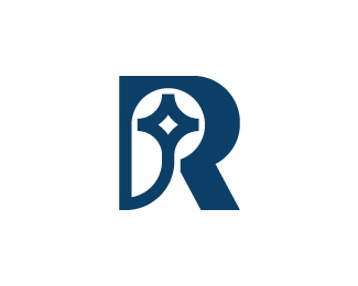Letter R Star Logo